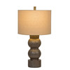 Litex Industries 26" Table Lamp, Distressed Grey Base and Oatmeal Shade BL20DG